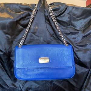 Michael Kors electric blue flap bag